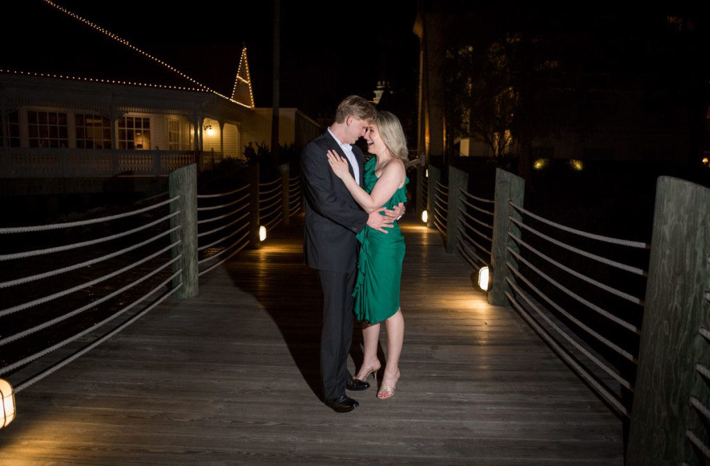 Surprise night time proposal at Disney's Grand Floridan by top Orlando engagement and wedding photographer