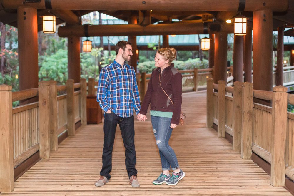 Surprise proposal and engagement captured by top Orlando wedding photographer at Disney's Fort Wilderness Resort