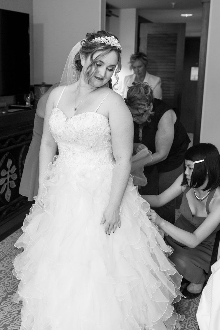 Disney wedding photography at the pavilion and grand floridian resort with Beauty and the Beast theme by top Orlando wedding photographer and videographer