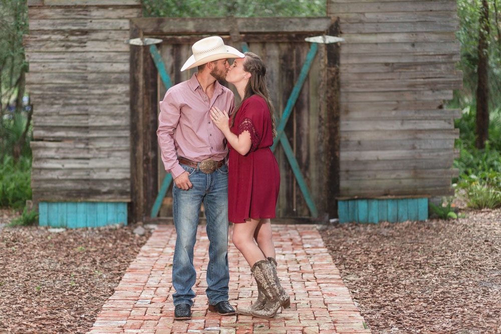 Country rustic engagement session at a barn by top Orlando wedding & engagement photographer