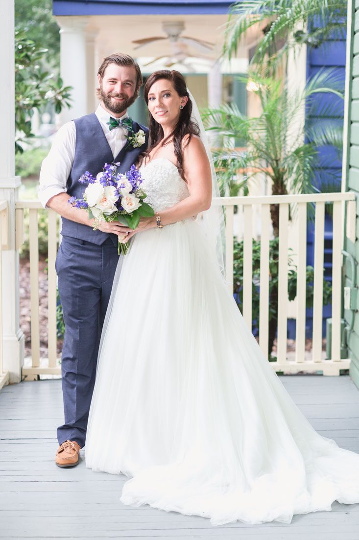 Romantic couples portraits by top Orlando wedding photographer at the Veranda at Thornton Park