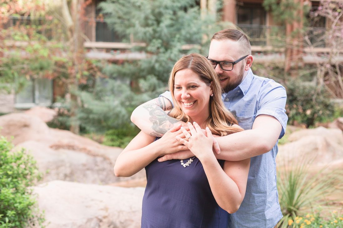 Engagement photography session at Disney resort Wilderness lodge