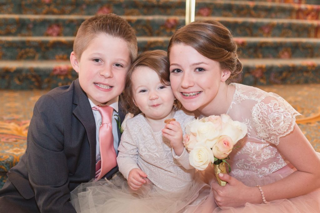 Couples children on their disney wedding day by Orlando wedding photographer