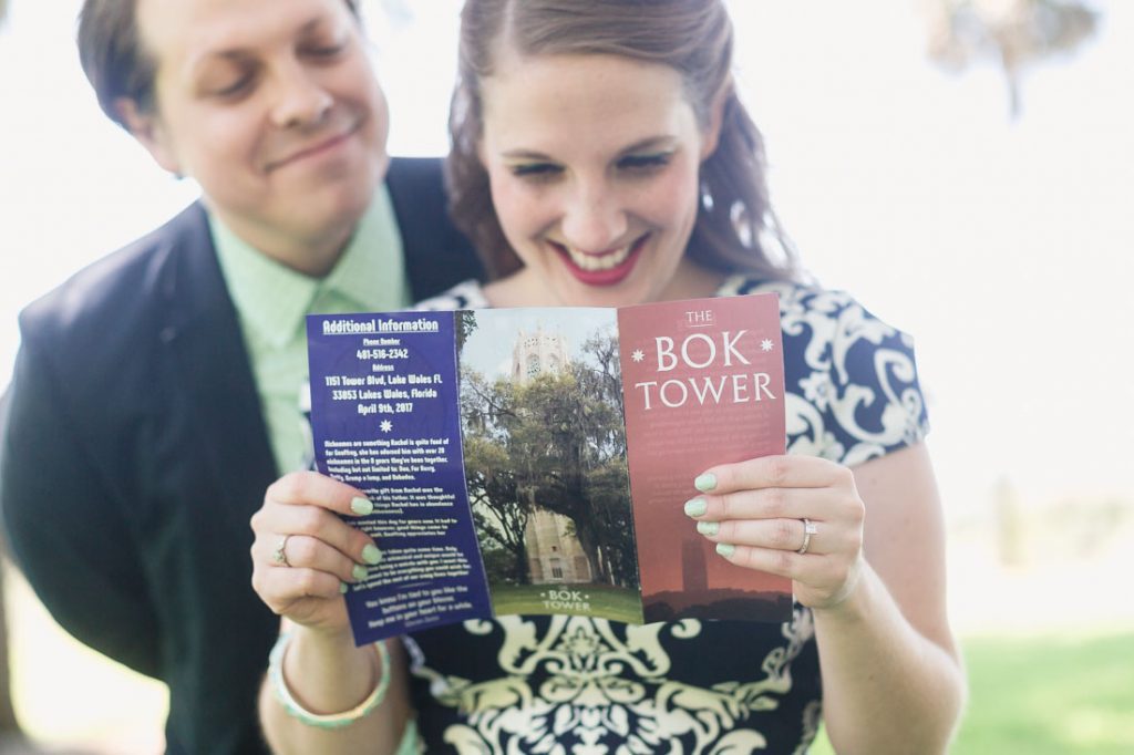 Romantic proposal and engagement session at Bok Tower by top Orlando wedding photographer