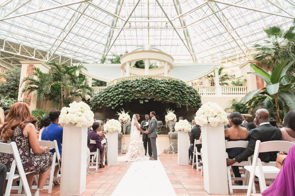Scenic view of the atrium at the Gaylord Palms for Orlando wedding