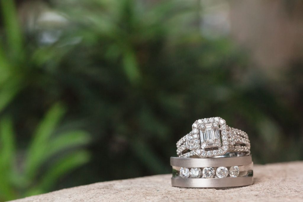 Wedding rings close up at Winter Park wedding
