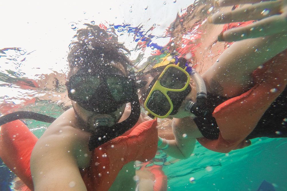 Snorkeling at the Marieta Islands in Puerto Vallarta Mexico during my Summer vacation