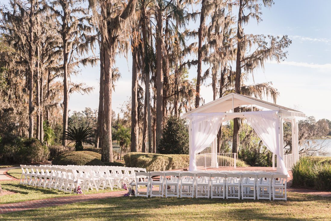 Gay wedding at Cypress Grove Estate House in Orlando Florida featuring a historic outdoor venue