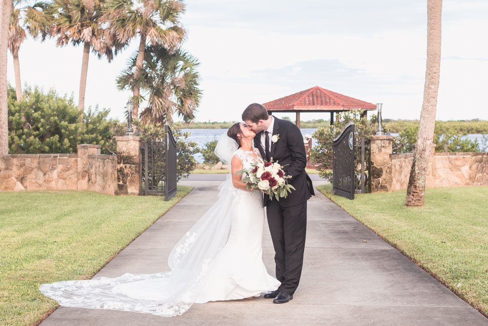 Portrait of the newlyweds at the Estate on the Halifax captured by top Orlando photography team