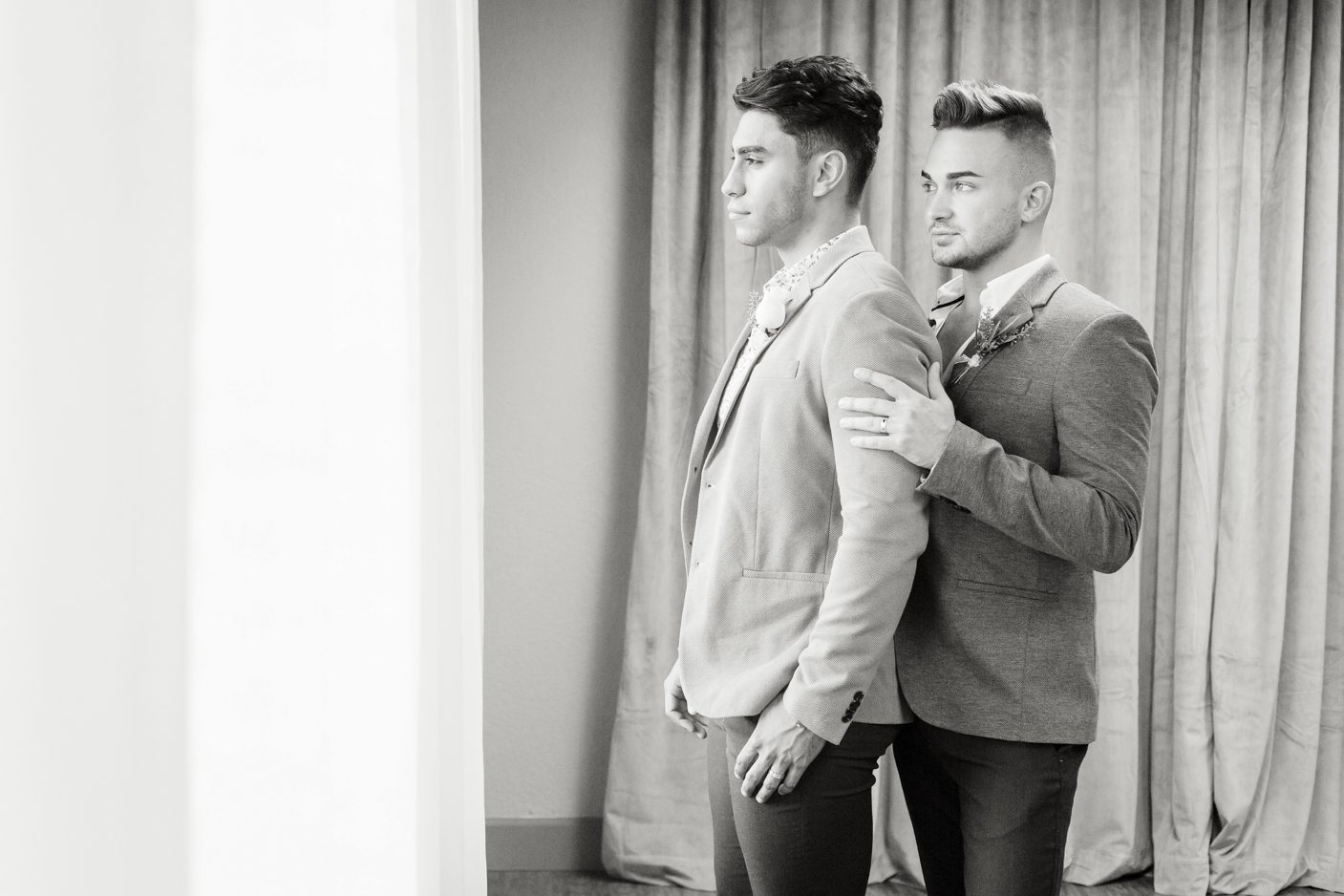 Two grooms during their gay wedding in Orlando by top photographer