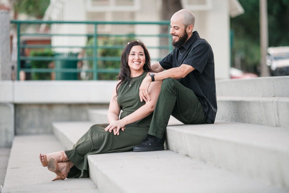 Orlando engagement photographer captures romantic photo session in Celebration Florida