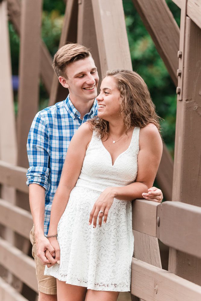 Candid engagement photo at Port Orleans Riverside Disney resort captured by top Orlando photographer