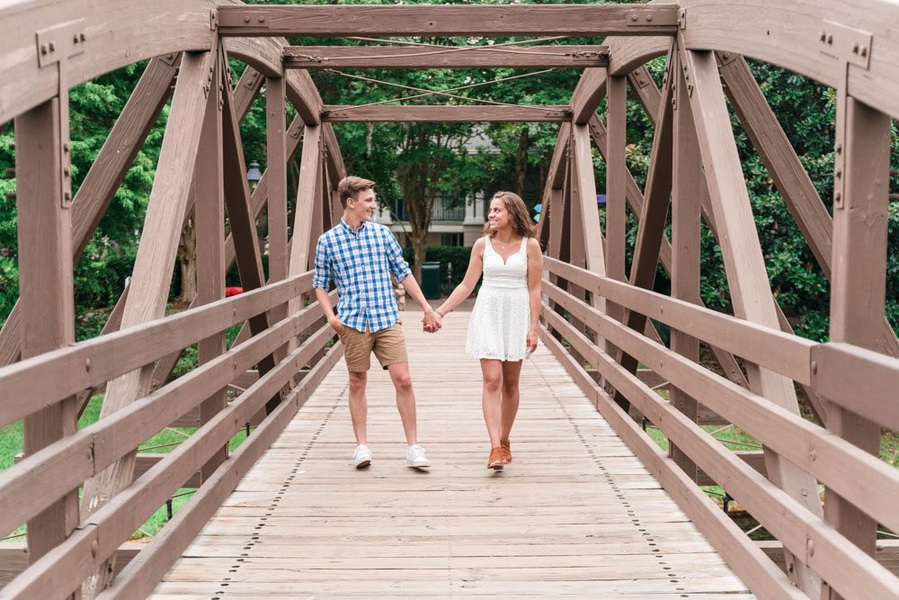 Candid engagement photo at Port Orleans Riverside Disney resort captured by top Orlando photographer