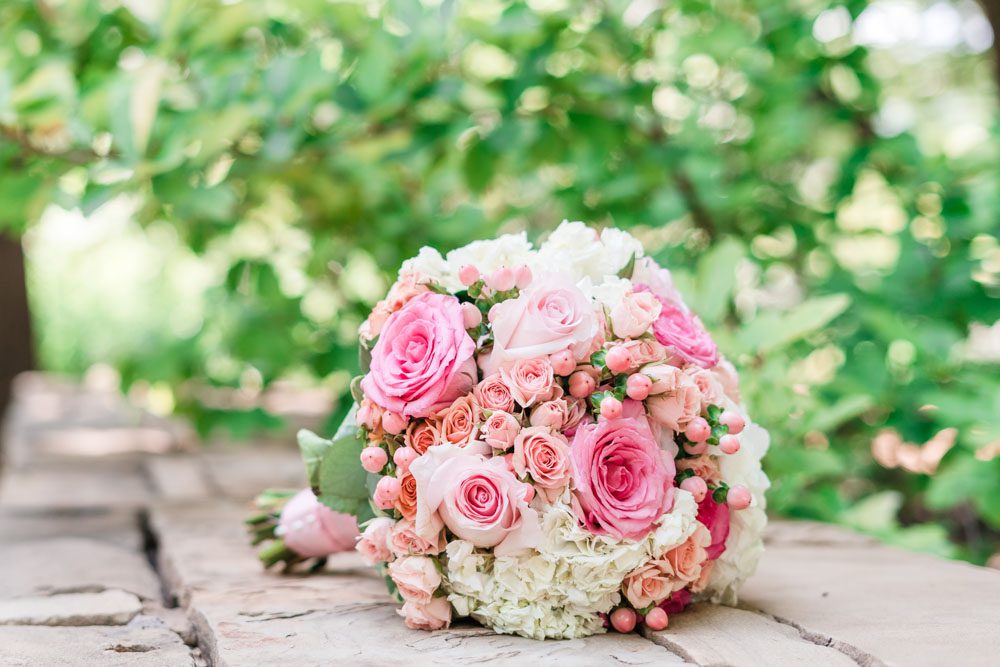 Blush pink bridal bouquet captured by Orlando wedding photographer